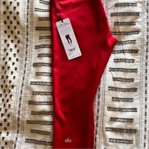 ALO Airlift Yoga Vibrant Red Leggings - Large NWT